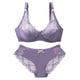 thumbnail image 4 of Lencería Sexy de encaje de talla grande para mujer, Conjunto de sujetador de copa BCDE transparente y grueso, ropa interior transpirable, bragas, 4 of 4