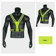 thumbnail image 3 of Bande de Gilet Réfléchissante, Gilet Réfléchissant LED Équipement de Course 3 Modes d'Éclairage Protection Réflectrice 360 Grande Élasticité pour Travail Extérieur Vert,Orange Rouge,Jaune, 3 of 8