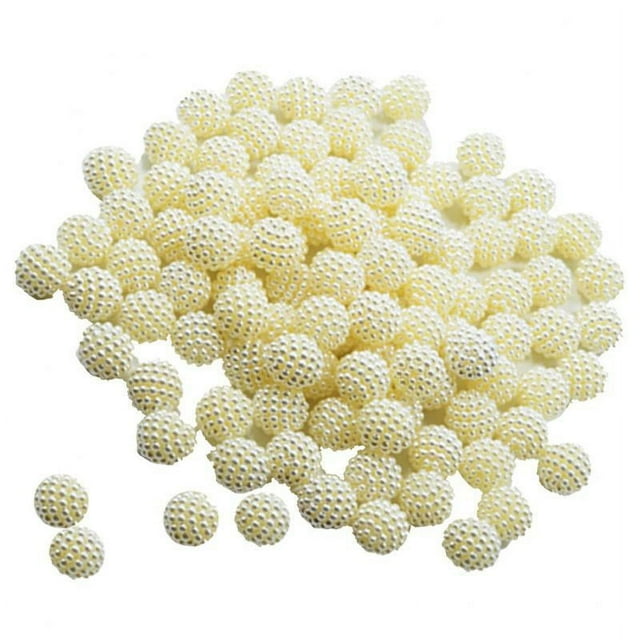 KLKCMS 100pcs Bayberry Beads Round Loose Spacer Bead for Jewelry Making 12mm