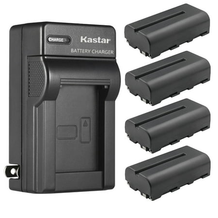 Kastar 4-Pack NP-F550 / NP-F570 Battery and AC Wall Charger Replacement for Neewer RGB650 Bi-Color CRI97+ LED Video Light, RGB660 Led Video Light, 660 PRO RGB LED Video Light
