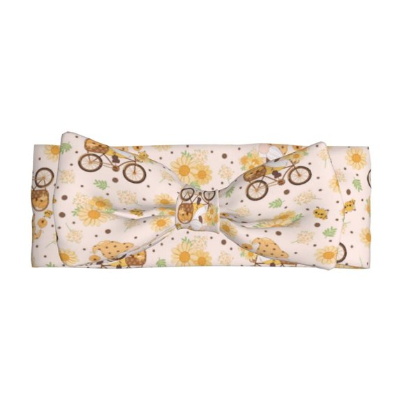 Balery Cute Bee Gnome1 Pattern Baby Headbands Hairbands Hair Bow Elastics for Baby Girls Newborn Infant Toddlers Kids