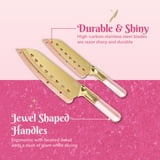 Paris Hilton 2 Piece Stainless Steel Santoku Knife Set, Jewel Handles ...