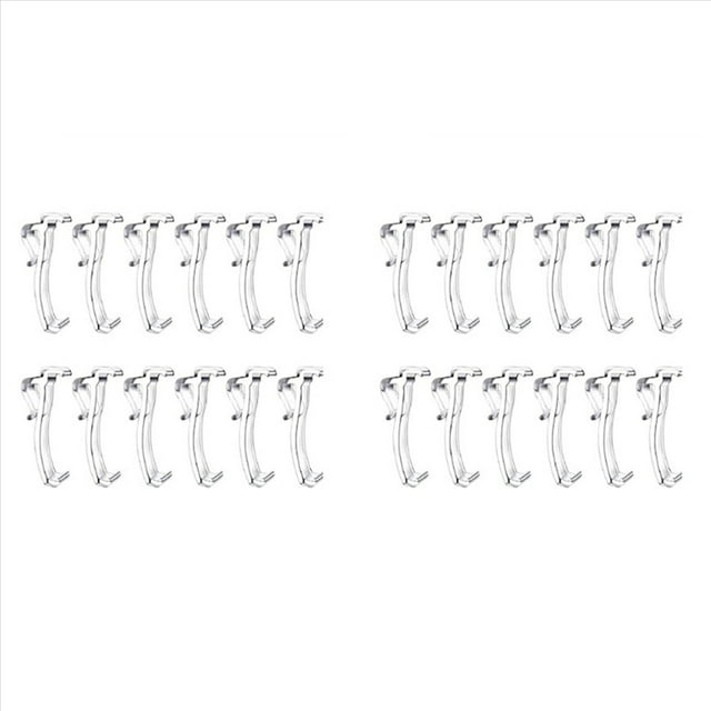 2.5 Inch Valance Clips Window Blind Clips Clear Plastic Valance Retainer Holder Hidden Valance Clips(24 Pieces),24 x Valance Clips,transparent