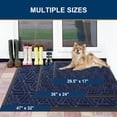 thumbnail image 3 of Buganda Heavy Duty Door mat, 24"x36" Low Profile Rubber Doormat, Non-Slip Outdoor & Indoor Entrance Rug, All-Weather Dirt Trapper, Navy Blue, 3 of 8