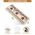 thumbnail image 4 of Stair Treads for Wooden Steps, Red Texas Star Rustic Peel and Stick Stair Treads with Adhesive, Country Star Berries Wooden Non Slip Indoor Stairs Runner Rugs Mats for Elders Dogs 8"x30" 7PCS, 4 of 7