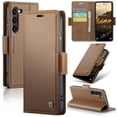 thumbnail image 1 of CaseMe Funda de Cuero para Samsung Galaxy S24 5G con Bloqueo RFID, para Samsung Galaxy S24 5G Funda para Mujer y Hombre, Tarjetero con Cierre Magnético, Funda Tipo Folio para Samsung Galaxy S24 5G, 1 of 11