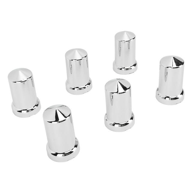 ABS Chrome Lug Nut Covers, Anti Rust Wheel Nut Covers Bolt Caps, Flanged Trucks Trailers Vehicles Fits for 33mm Lug Nuts, Replacement Universal Decoration for Car