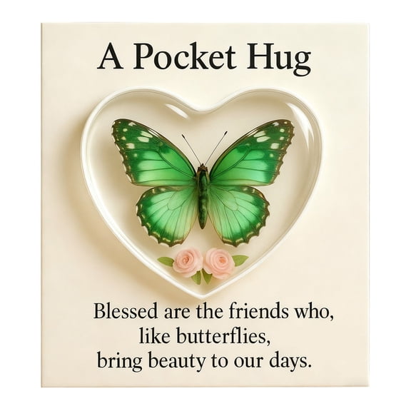 Pocket Hug Heart with Greeting Cards, Little Heart Pocket Hug Token, Long Distance Relationship Gifts, Thinking of You Gifts for Women Men Him Her