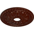 thumbnail image 3 of Ekena Millwork 18"OD x 3 1/2"ID x 1 3/8"P Warsaw Ceiling Medallion (Fits Canopies up to 3 1/2"), Hand-Painted Brushed Mahogany, 3 of 6