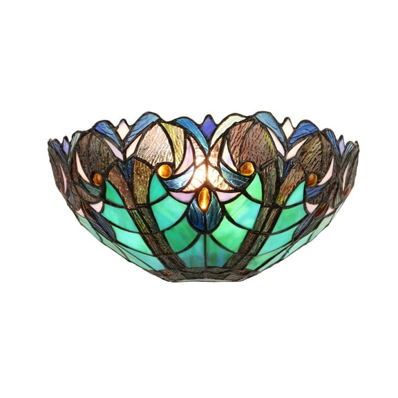 RADIANCE Goods Victorian-Style 1-Light Antique Dark Bronze Finish Wall Sconce 12" Shade