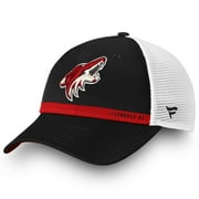 Arizona Coyotes Fanatics Branded Authentic Pro Rinkside Trucker Adjustable Hat - Black/White - OSFA