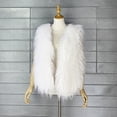 thumbnail image 4 of UAMVSH Women Fuzzy Fleece Vests Cropped Sleeveless Jackets Winter Warm Plush Coats Outwear Comfy Soft Waistcoat Ladies Fashion(Large,White), 4 of 6