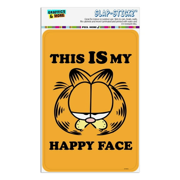 Garfield This IS My Happy Face Home Business Office Sign