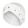 thumbnail image 2 of Herrnalise Women Beading Braid India Hat Muslim Ruffle Chemo Beanie Turban Wrap Cap, 2 of 2