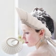 thumbnail image 1 of Baby Shower Cap Shield, Bathing Cap Bath Hat Bathing Safe Silicone Protection, Soft Adjustable Visor Hat for Protector Head Eye Ear, 1 of 2