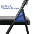 thumbnail image 6 of Mainstays Deluxe Vinyl Padded Seat and Back Folding Chair, Black, 6 of 11
