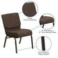thumbnail image 6 of BizChair 21''W Stacking Church Chair in Brown Fabric - Gold Vein Frame, 6 of 13