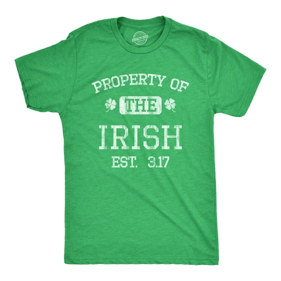 Mens Property of The Green T Shirt Funny St Patricks Day Cool Saint Paddy Tee Outfit Graphic Graphic Tees
