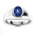 thumbnail image 2 of Dainty Star Sapphire Ring Sterling Silver 925 Blue Lindy Star Ring, 2 of 2
