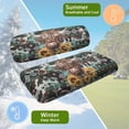 thumbnail image 5 of Aplkyhs Sunflower Highland Cow Golf Cart Seat Covers Aztec Club Car Backrest Bottom Seat Cover Sun-Proof Club Car Precedent Seat Covers Native American Golf Cart Back Seat, 5 of 6