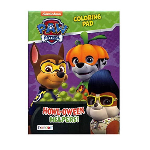 Bendon Nickelodeon's Paw Patrol 64-Page Coloring Pad - Howl-oween Helpers!