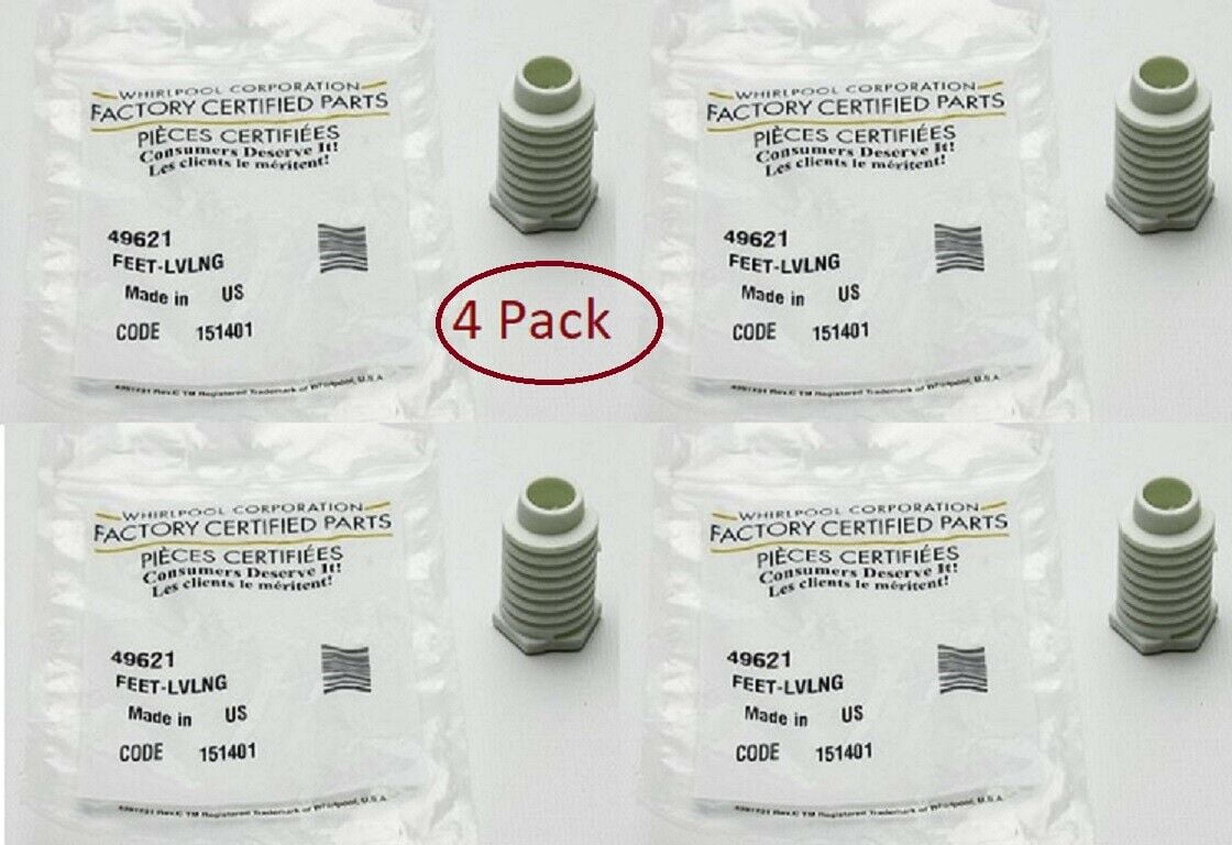 49621 Dryer Leveling Leg Foot for Whirlpool Kenmore New 8 Pack 