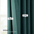 thumbnail image 4 of Focal Green Faux Linen Extra Wide Room Darkening Curtain (1 Panel), Focal Green, 100W X 108L, 4 of 9