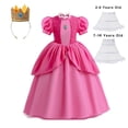thumbnail image 3 of Vestido de princesa melocotón para niñas, ropa de fiesta de cumpleaños, actuación en escenario, Festival de Revelry, disfraz de fantasía, Cosplay, 3 of 5