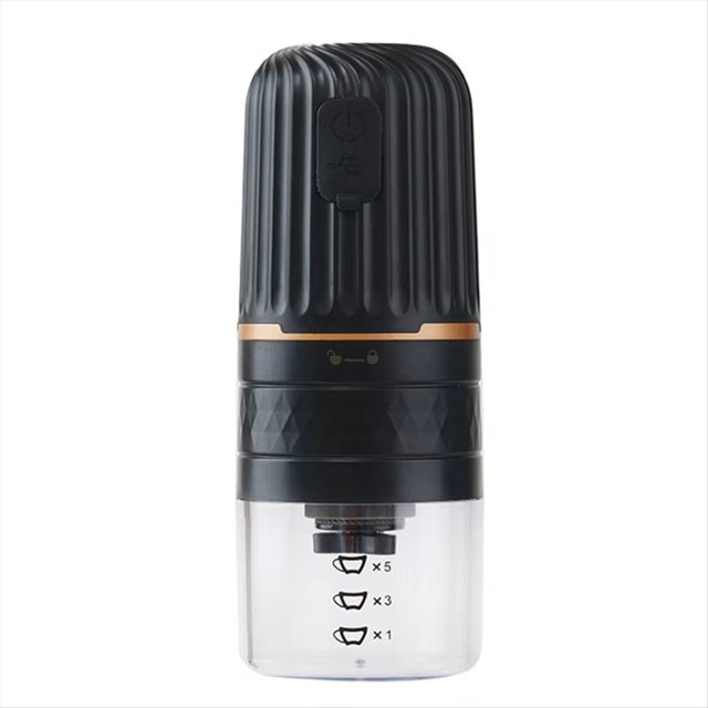 Molinillo de Café Portátil - Molinillo Automático Recargable por USB con Funciones de Máquina de Espresso para Viajes y Uso Doméstico.