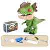 Dinosaur Toy for Kids 5-7 - Dinosaur Stationery Set for Boys Girls, Hides Pencil Sharpener, Ruler Slap Bracelet, Eraser, Stapler, Pencil, Limbs Mouth Removable(Grren)