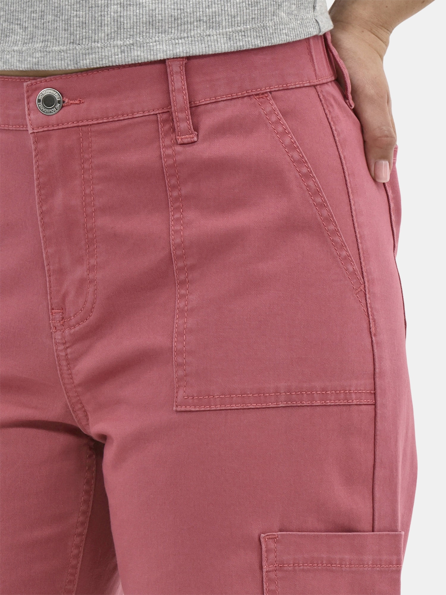 No Boundaries Wide Leg Cargo Pants, 31.5'' Inseam, Women's and Women's Plus