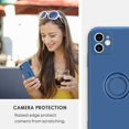 thumbnail image 3 of LAICAIW iPhone 11 Case, Phone Case iPhone 11, Slim Silicone Protective Kickstand Ring Holder Soft Rubber Hybrid Hard Bumper Shockproof Protection with Car Mount Girl Women Boy Men Cover, Blue Design, 3 of 7