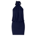 thumbnail image 4 of Adeawade Womens Dresses Sleeveless Backless Bodycon Party Dress Ruched Mini Dress Night Out Clubwear Leisure Wear Xs Dark Blue, 4 of 6