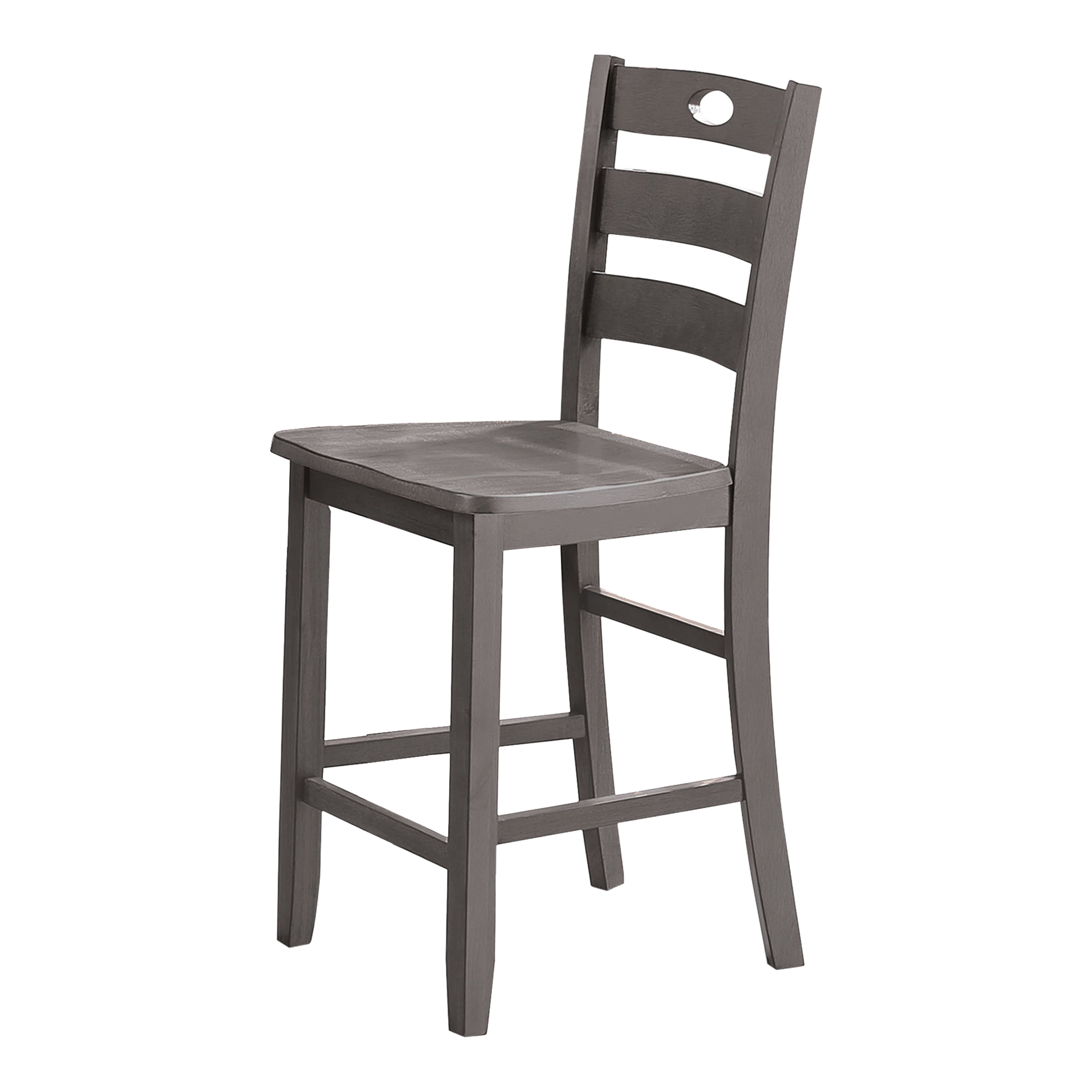 Furniture of America Nolan 5-Piece Solid Wood Counter Height Dining Table Set, Gray