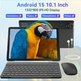 thumbnail image 3 of Android 15 10inch Tablet Set,5-Core 16GB RAM+32GB ROM +1TB Expand,HD Touchscreen, Widevine L1, WiFi 5 Bluetooth 2.4,5MP+8MP Dual Camera, 5000mAh, Black, 3 of 8