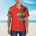 thumbnail image 2 of Fotbe Cool Crocodile With Sunglasses Hawaiian Shirt for Men Unisex Summer Beach Casual Short Sleeve Cotton Linen Button Down Shirts-Large, 2 of 5