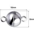 thumbnail image 5 of 10 Pieces Jewellery Magnetic Clasps. Round Magnetic Clasps for Bracelets and Necklaces, 8 mm, 5 of 5