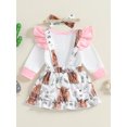 thumbnail image 5 of Michellecmm  Baby Girls Fall Outfit Cow Print Romper and Suspender Skirt Headband, 5 of 9