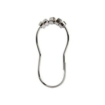Utopia Alley Shower Hooks - Shower Curtain Rings for Bathroom - Rust Resistant Roller Shower Curtain Hooks for Shower Curtain or Liner - Set of 12, Polished Chrome