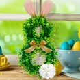 thumbnail image 3 of Easter Bunny Spring Wreath for Front Door,Easter Bunny Wreath with Green Leaves and Flowers,Greeny Wreath with Linen Bow for Easter Decoration,Wall Window Home Indoor Outdoor, 3 of 7
