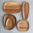 thumbnail image 3 of Bandeja de madera natural para servir aperitivos, frutas y refrescos. Platos para el hogar. L, 3 of 9
