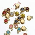 thumbnail image 3 of K-KED 40pcs Golden Mix Color Crystal Birthstone Charms DIY Beads Pendants For Jewelry, 3 of 5