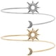 thumbnail image 2 of 2 piezas del brazo superior del brazalete abierta sol y pulsera de envoltura de luna pulsera para mujeres para mujeres, 2 of 6