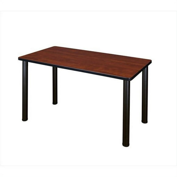 Regency MT4224CHBPBK 42 X 24 In. Kee Training Table - Cherry & Black Post Legs
