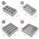 thumbnail image 3 of Cajón de almacenamiento plegable gris, 4 cajones de almacenamiento de ropa interior plegables, almacenamiento no tejido para ropa interior, sujetadores, corbatas, calcetines, bufandas, etc., 3 of 5