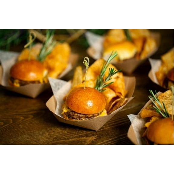 Kraft Food Favor Box for Mini Burger Appetizer w/Toothpick Set of 20