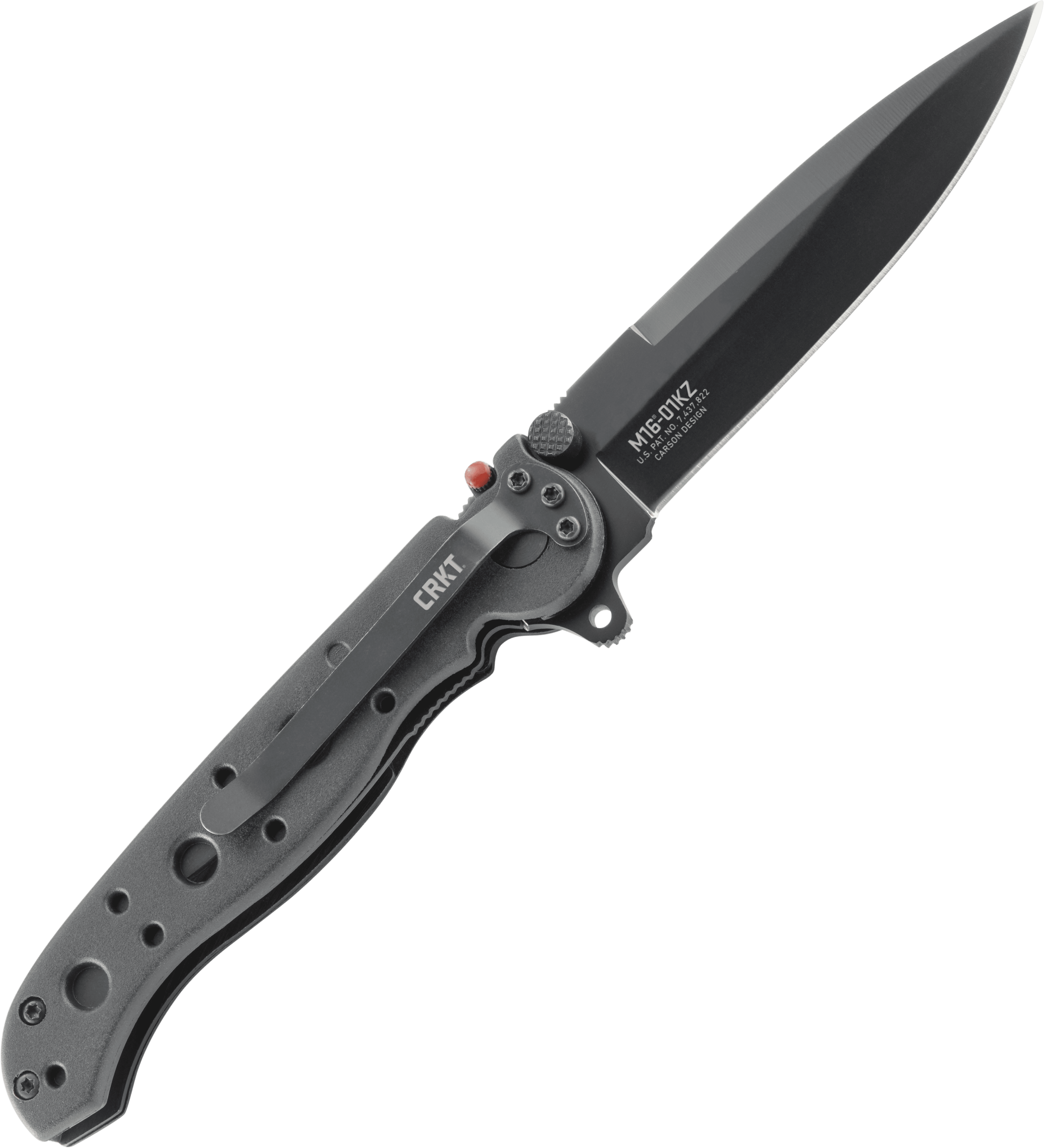 CRKT M16-01KZ Folding Knife with Liner Lock: Stainless Steel Plain Edge Blade, Glass-Reinforced Nylon Handle, Pocket Clip, M16-01KZ