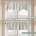 thumbnail image 5 of Tie Up Valance Curtain for Kitchen,Colores Vertically Striped Geometric Art Rod Pocket Short Curtains Adjustable Tie-Up Shade Valances,Colored Straight Lines Window Treatment for Bathroom Living Room, 5 of 9