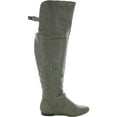 thumbnail image 2 of Journee Collection Womens Loft Faux Leather Zipper Over-The-Knee Boots, 2 of 3