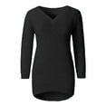 thumbnail image 4 of Women Pullover Sweater Long Sleeve V-Neck Sweater Top for Women Loose Fit Cozy Soft Knit Top Casual Wear Womens Winter Tops, 4 of 7